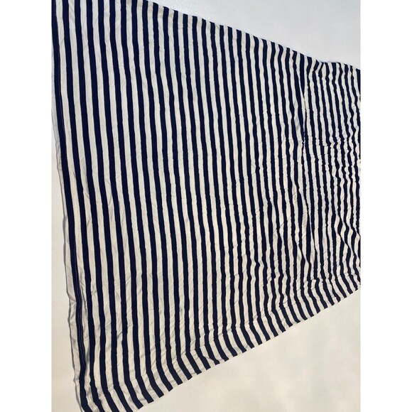 Spense Missy Size M Navy Blue and White Striped Maxi Tank Dress V-Neck - Picture 8 of 8